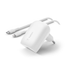 CHARGEUR SECTEUR BELKIN USB-C 30 W + CÂBLE LIGHTNING 1M / BLANC
