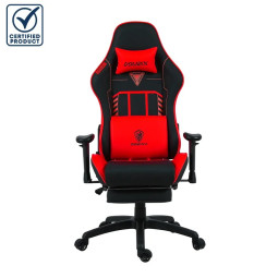 CHAISE GAMING DOWINX - LS6670 - ROUGE - AVEC FONCTION MASSAGE ET REPOSE PIED