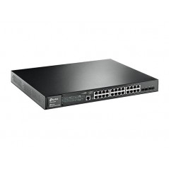 SWITCH TP-LINK 24 PORTS POE GIGABIT NIVEAU 2 / 24 PORTS GIGABIT POE AVEC 4 EMPLACEMENTS COMBINÉS SFP