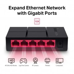 SWITCH DE BUREAU 5 PORTS MERCUSYS MS105G / 10/100/1000 MBPS