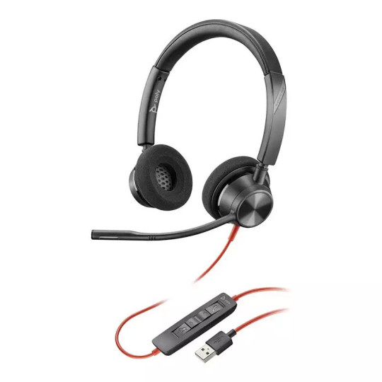 MICRO-CASQUE HP POLY BLACKWIRE 3320 USB-A CERTIFIÉ MICROSOFT TEAMS