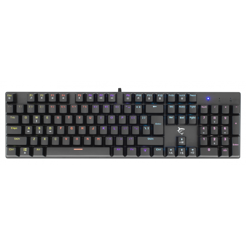 CLAVIER GAMING MÉCANIQUE WHITE SHARK COMMANDOS ELITE / RGB / NOIR / BLUE SWITCHES CLAVIER GAMING MÉCANIQUE WHITE SHARK COMMANDOS ELITE / RGB / NOIR / BLUE SWITCHES