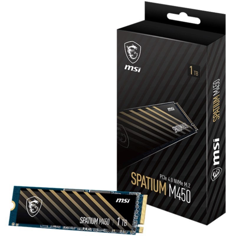 Disque Dur Interne MSI SPATIUM M450 PCIe 4.0 SSD NVMe M.2 - 1 To Disque Dur Interne MSI SPATIUM M450 PCIe 4.0 SSD NVMe M.2 - 1 To