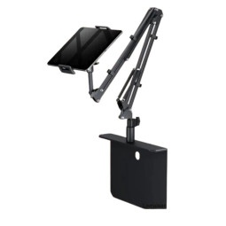 Support de Téléphone & Tablette Réglable à 360° En Acier - Noir