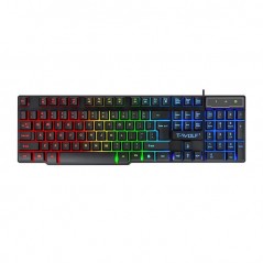 T-WOLF Clavier Gamer Filaire T20 AZERTY RGB - Noir