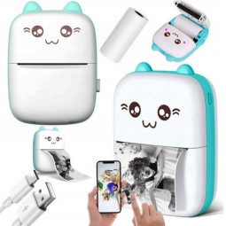 Mini Imprimante Thermique Sans Fil De Poche BT-INSTANT - BLEU