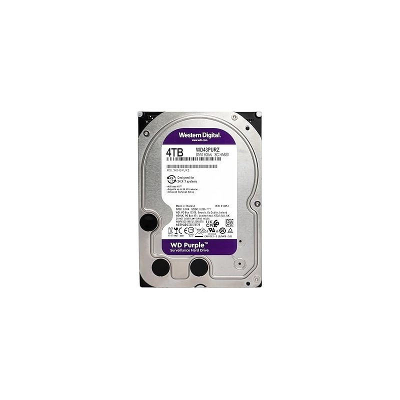 DISQUE DUR INTERNE DE VIDÉOSURVEILLANCE WESTERN DIGITAL WD 3.5″ / 4 TO