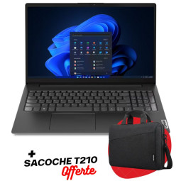 Pc Portable Lenovo V15 I5-13420H 8G 512G SSD Noir + Sacoche Gratuite