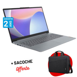 PC Portable Lenovo IdeaPad Slim 3 15IAH8 i5-12450H 16Go 512Go SSD Gris + Sacoche Lenovo T210