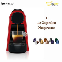 Machine à Café Nespresso D30 Rouge + 10 Capsules Nespresso