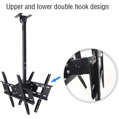 Support Plafond Multifonction pour téléviseur à Double écran