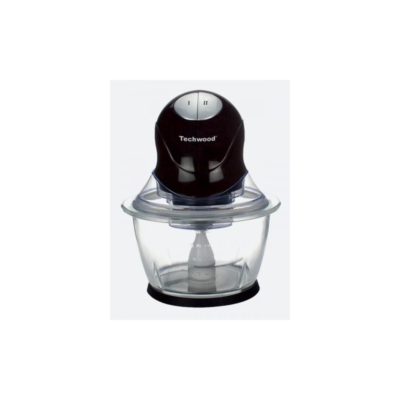 Hâchoir TECHWOOD noir bol verre – THA-606 / 400W