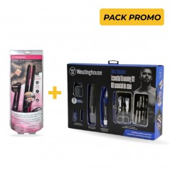 Pack Westinghouse Tondeuse Corps Et Barbe + 2 Lisseurs Céramiques