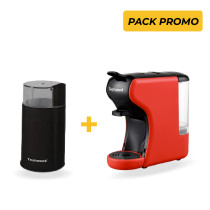 Pack TECHWOOD Machine à Café Expresso + Moulin à café