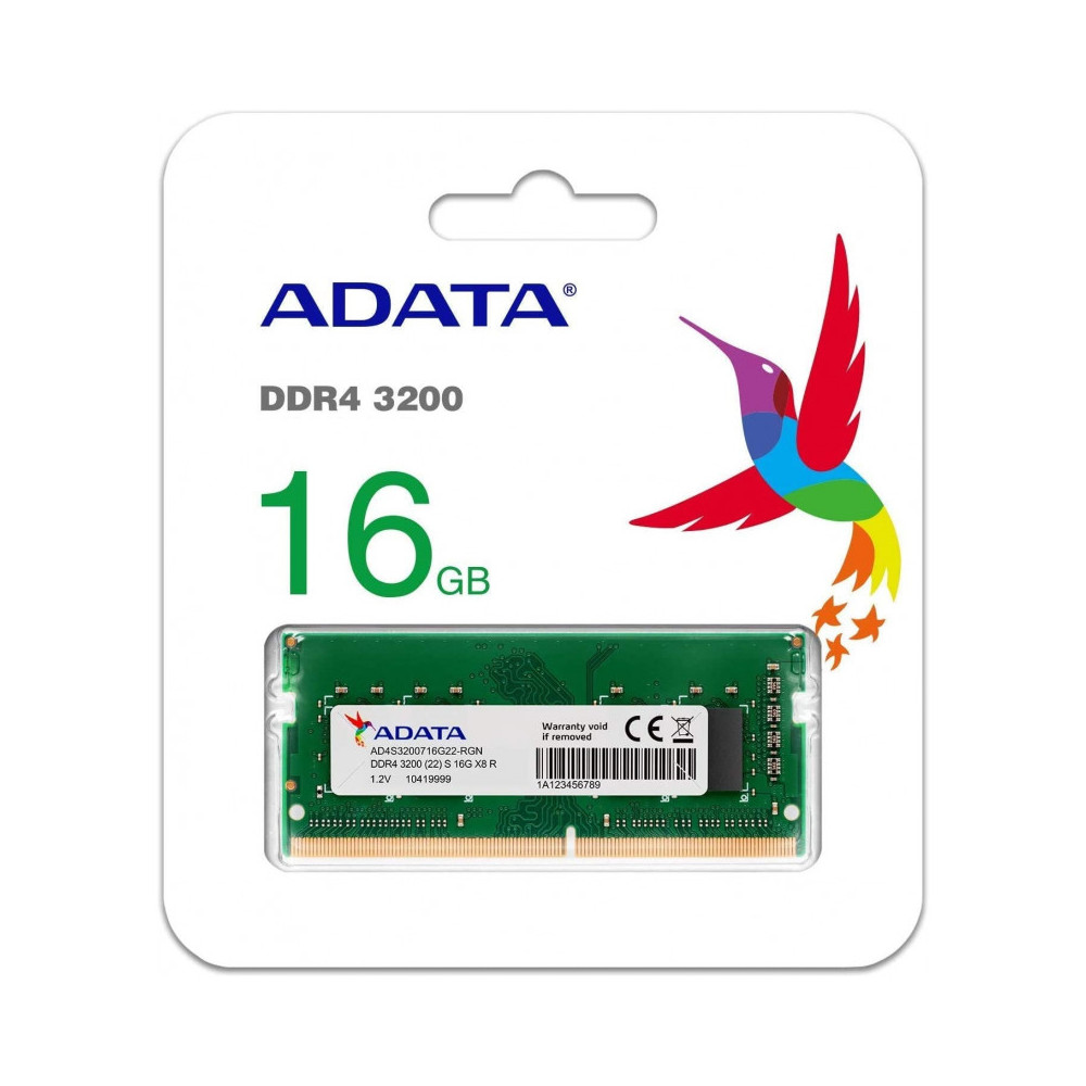 BARRETTE MÉMOIRE SODIMM ADATA 16 GO DDR4 3200MHZ