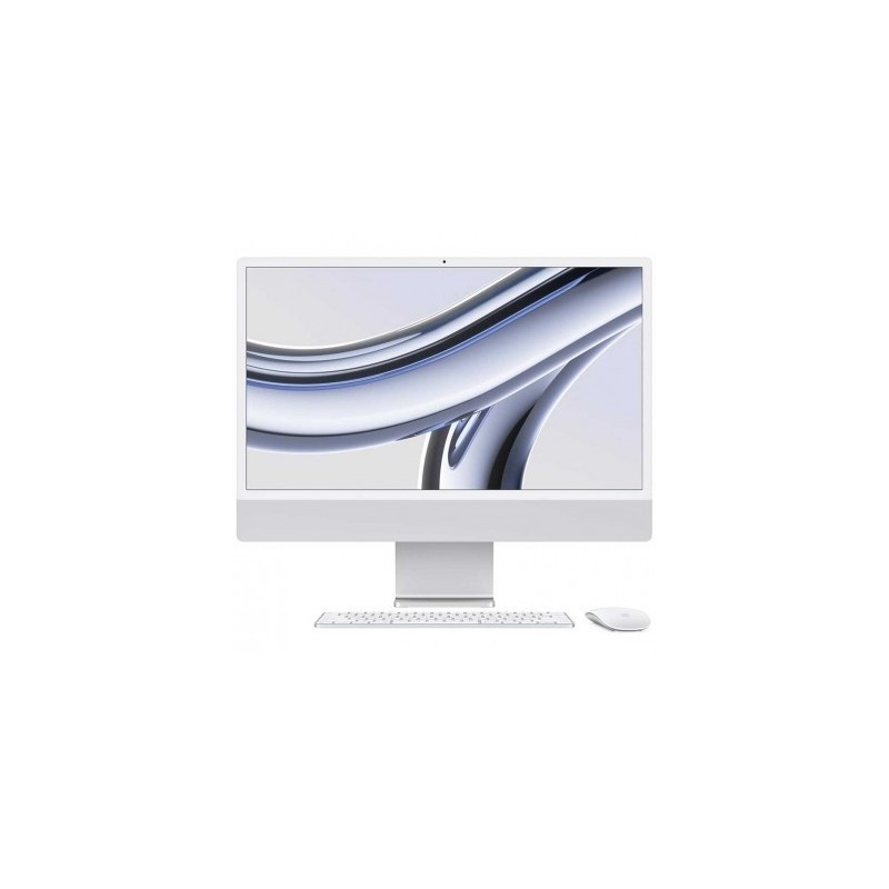 Apple iMac 24 pouces Puce M3 CPU 8 cœurs GPU 8 cœurs 256 Go 8 Go stockage Argent