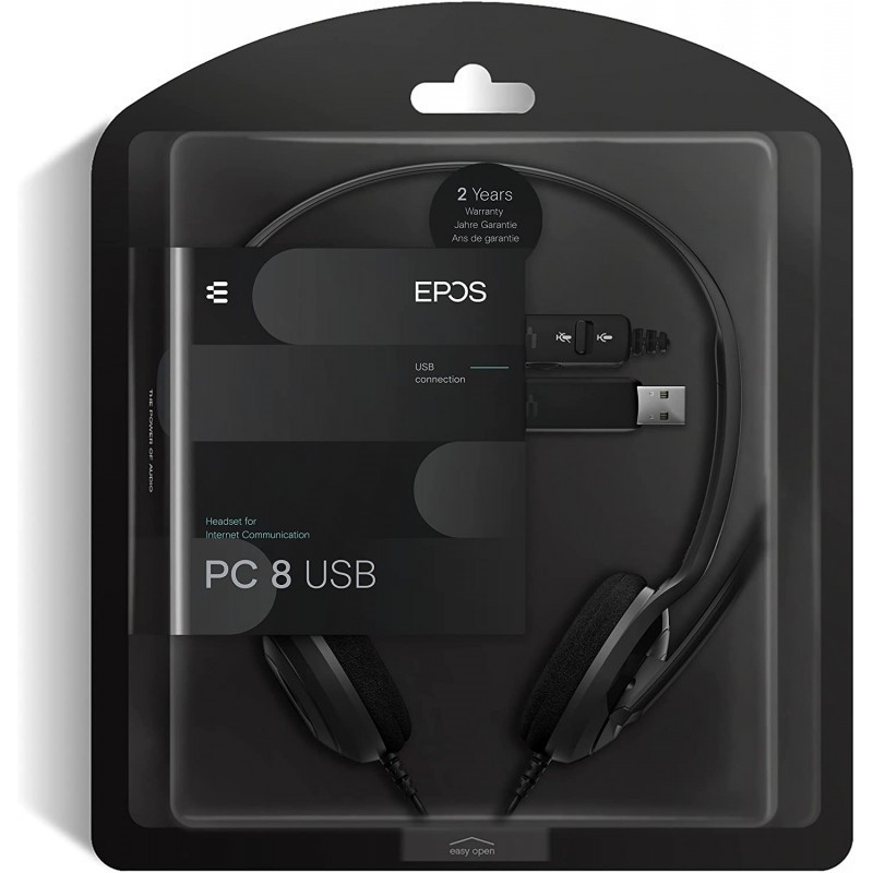 CASQUE-MICRO STÉRÉO USB EPOS SENNHEISER PC 8