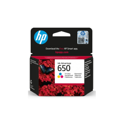 HP 650 cartouche d’encre trois couleurs Advantage authentique CZ102AE