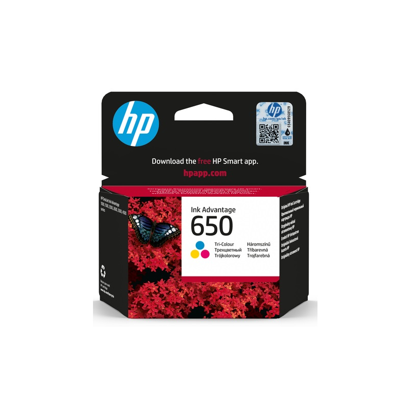 HP 650 cartouche d’encre trois couleurs Advantage authentique CZ102AE HP 650 cartouche d’encre trois couleurs Advantage authentique CZ102AE