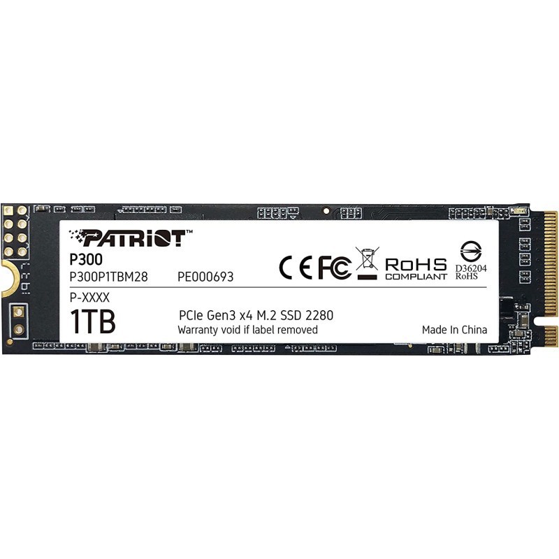 Disque Dur SSD M.2 2280 PCIe Patriot P300 / 1 To Disque Dur SSD M.2 2280 PCIe Patriot P300 / 1 To
