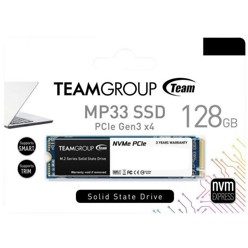 Disque Dur Interne SSD M.2 TeamGroup MP33 / 128 Go Disque Dur Interne SSD M.2 TeamGroup MP33 / 128 Go