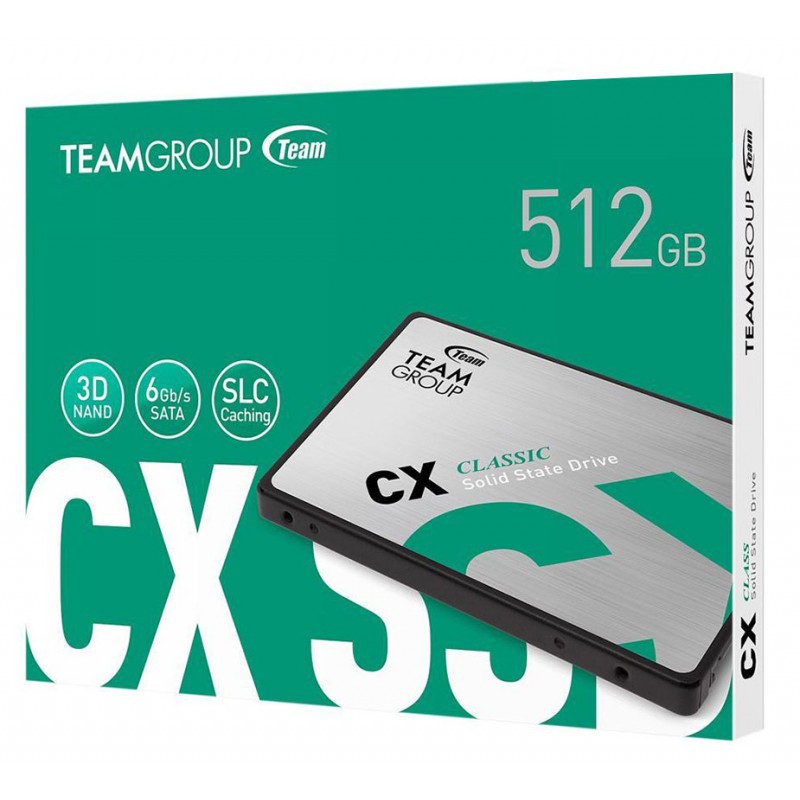 Disque SSD Interne TeamGroup CX2 512 Go 2.5″ SATA III Disque SSD Interne TeamGroup CX2 512 Go 2.5″ SATA III
