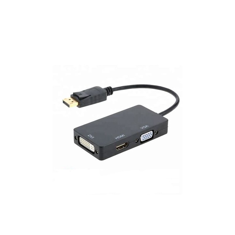 Adaptateur Display-Port mâle vers HDMI/ DVI/ VGA Adaptateur Display-Port mâle vers HDMI/ DVI/ VGA