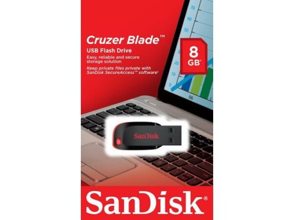 CLE USB SANDISK CRUZER BLADE 8GB USB2.0