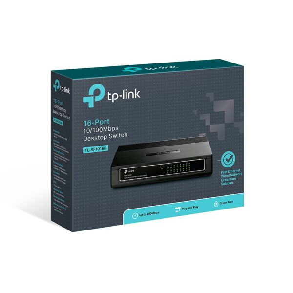 SWITCH TP-LINK 16 PORTS 10/100 MBPS TL-SF1016D