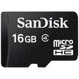 CARTE MEMOIRE SANDISK MICROSD 16GB CLASS4