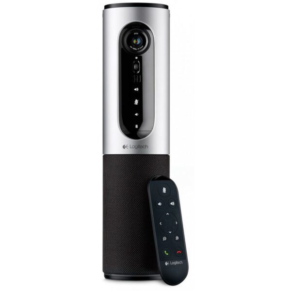 Caméra ConferenceCam portable Logitech avec haut-parleur Bluetooth Argent