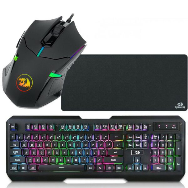Pack Basic Gaming Redragon: Clavier + Sourie + Tapis