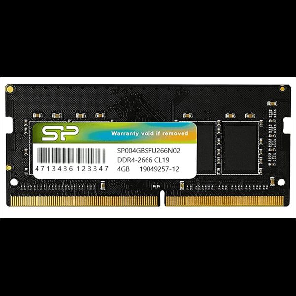 Barette mémoire Silicon Power Pour Pc Portable SODIMM 4 Go DDR4 / 2666 MHz