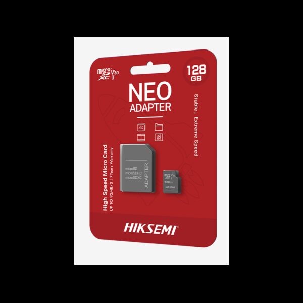 Carte mémoire microSDXC Hiksemi 128 Go / Classe 10 avec Adaptateur