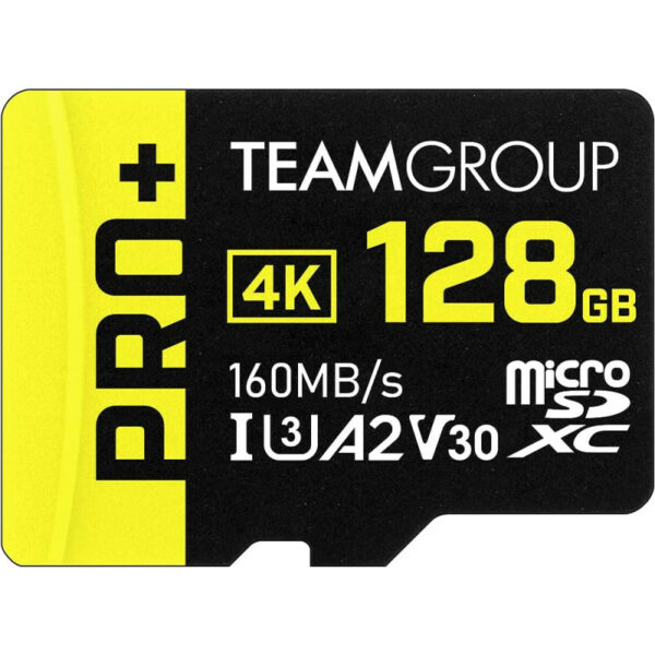 Carte mémoire TEAMGROUP A2 Pro Plus Card 128GB Micro SDXC UHS-I U3 A2