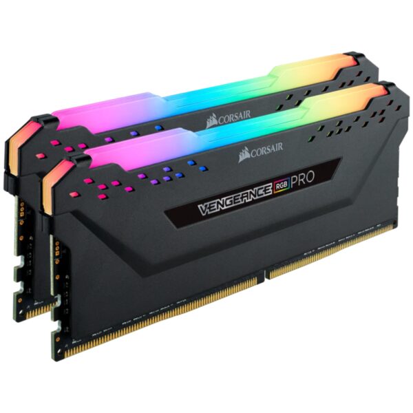 Kit de mémoire Corsair VENGEANCE RGB PRO 16 GO (2 x 8 GO) DDR4 3600 MHz C18 / Noir