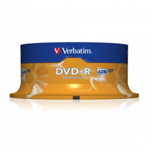 Paquet de 25 disques DVD-R Argent mat Verbatim