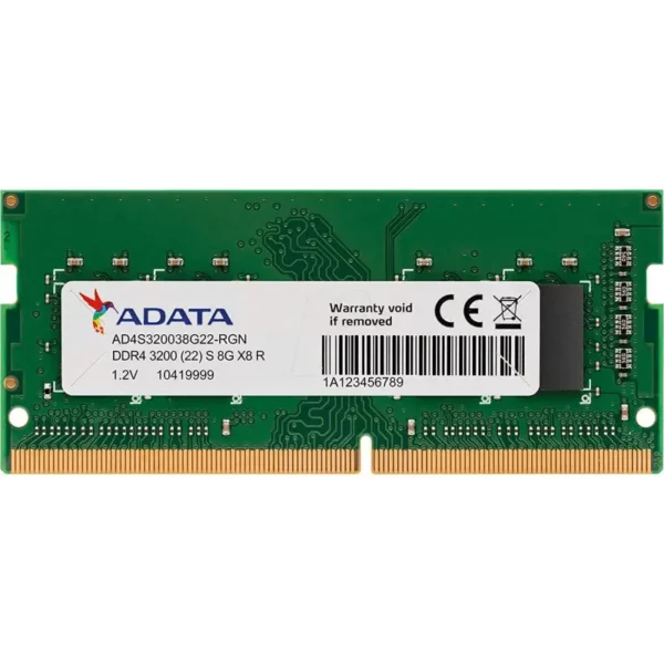 BARRETTE MÉMOIRE SODIMM POUR PC PORTABLE ADATA 8 GO DDR4 3200 MHZ